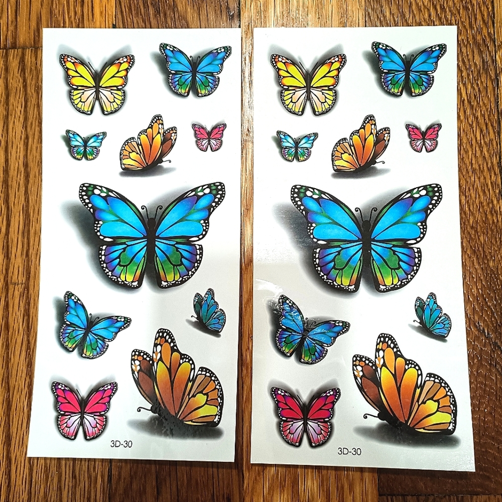 🦋 Temporary Tattoos Butterfly 3D